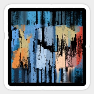 Modern strong abstract textures in colored paintbrushes Sticker